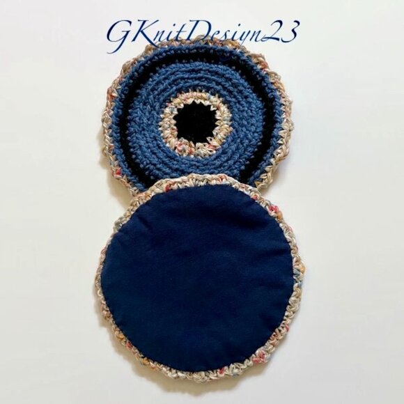 Crochet Pot Holder, Crochet Trivet, Kitchen Decor Placemats, Pot Holders July 4 - Picture 1 of 7